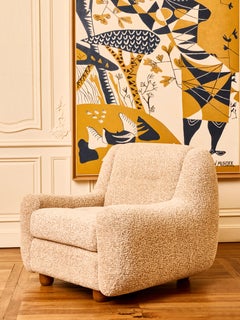 Pareja de sillones en tela bouclette de Studio Glustin