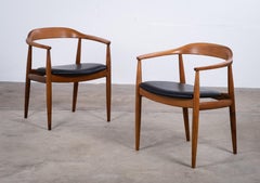 Pair of Armchairs in Elm by Illum Wikkelsø for Niels Eilersen, 1950s