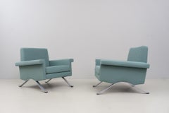 Pair of Armchairs in Grey-Green, Model '875', Ico Parisi, 1960