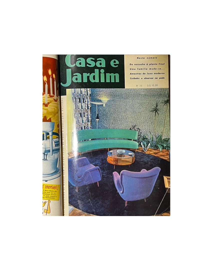 Pareja de Sillones en Madera, Cuero y Boucle, Carlo Hauner, Años 50 - Lote 466 en venta 7
