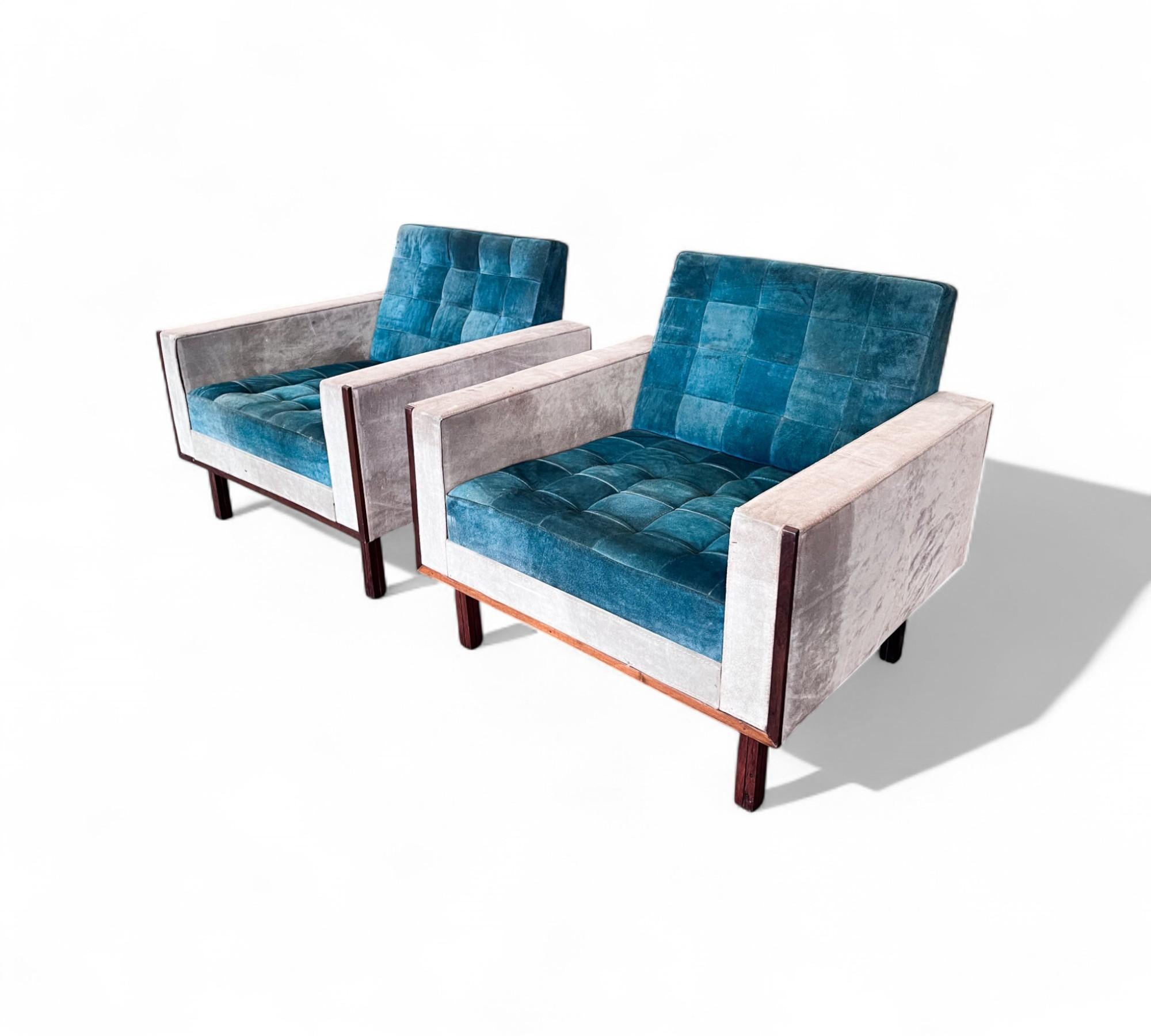 Paire de fauteuils en bois dur et daim, Cimo, années 1960 - Lot 635 en vente 5