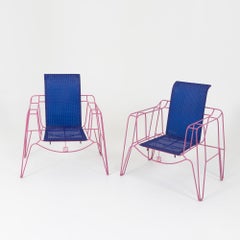 Pair of Armchairs in Pink by Anacleto Spazzapan, Italy, 21st Century