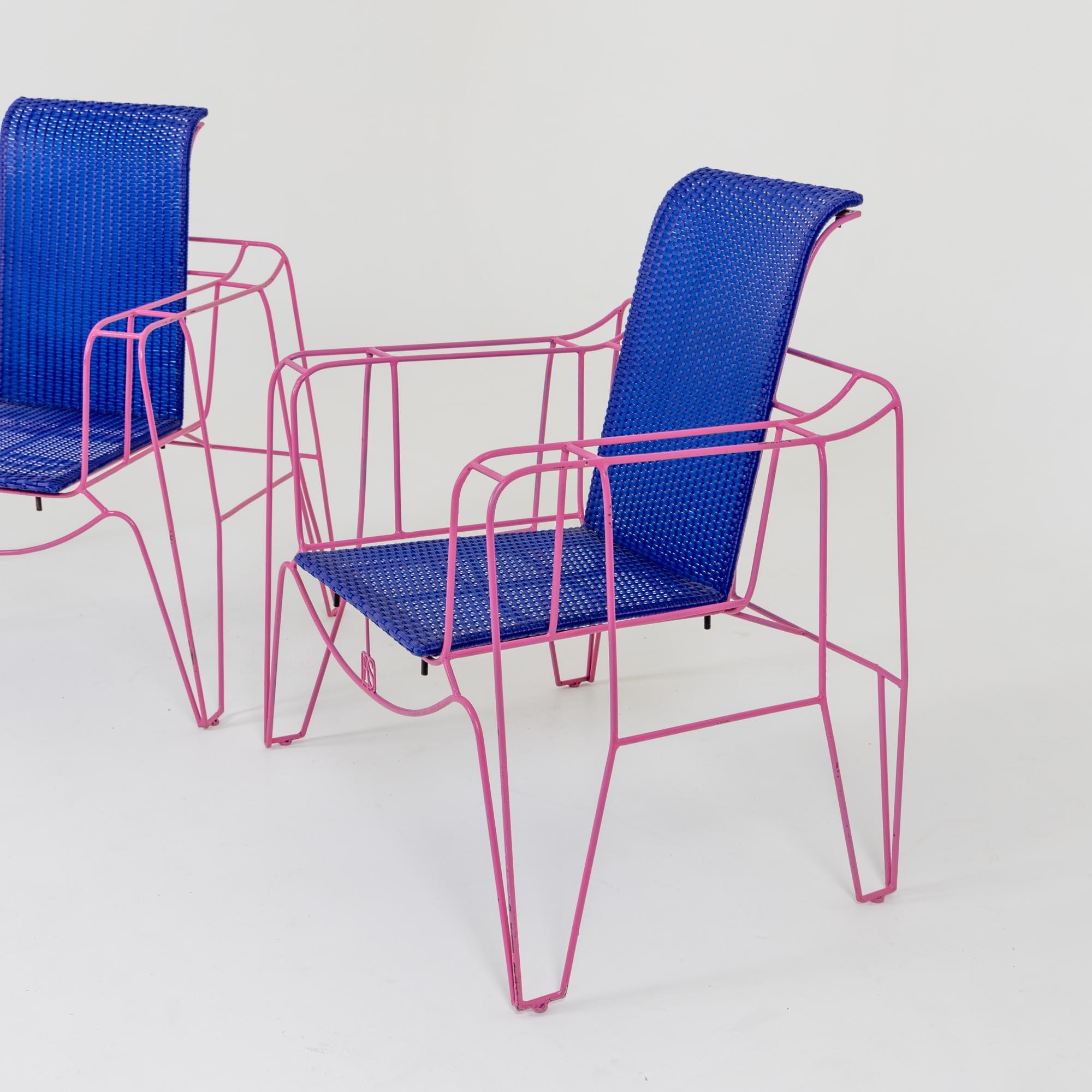 Modern Pair of Armchairs in Pink by Anacleto Spazzapan, Italy, 21st Century For Sale