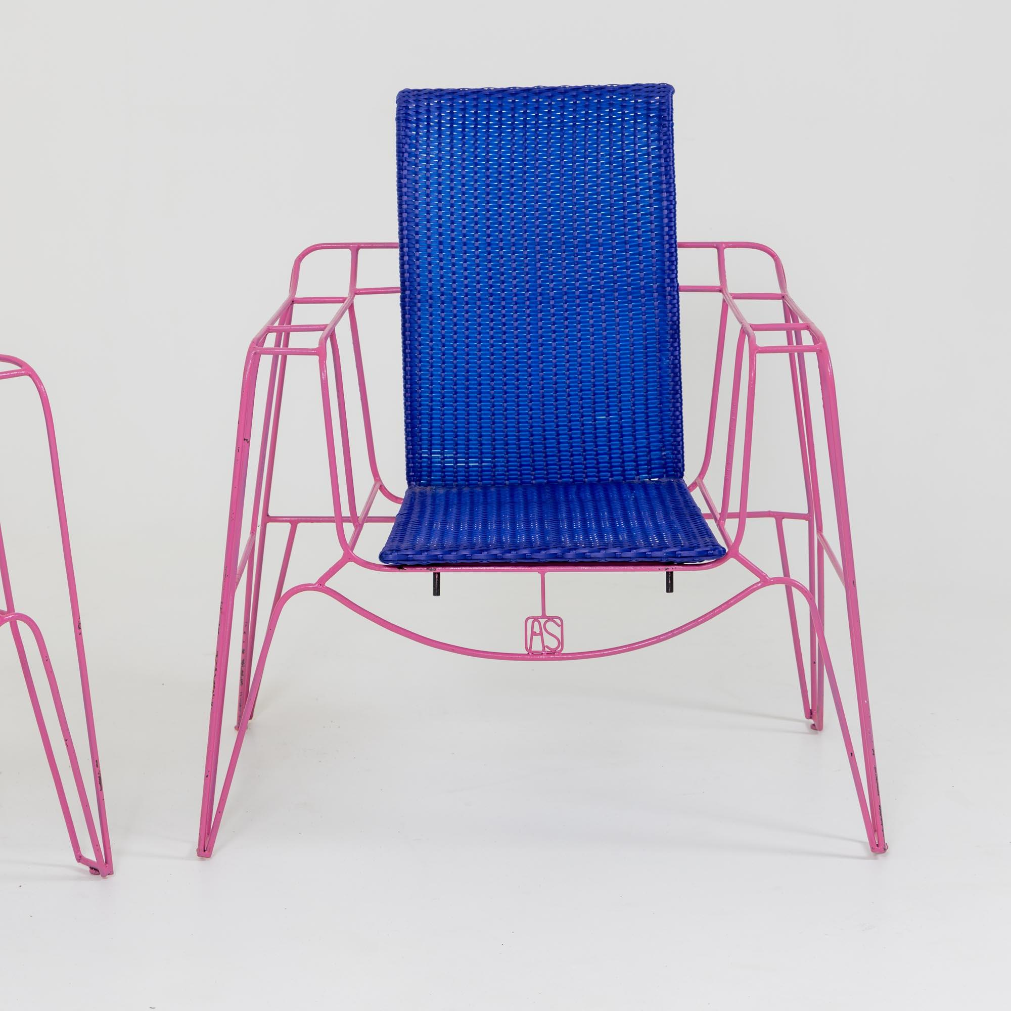 Pair of Armchairs in Pink by Anacleto Spazzapan, Italy, 21st Century In Good Condition For Sale In Greding, DE