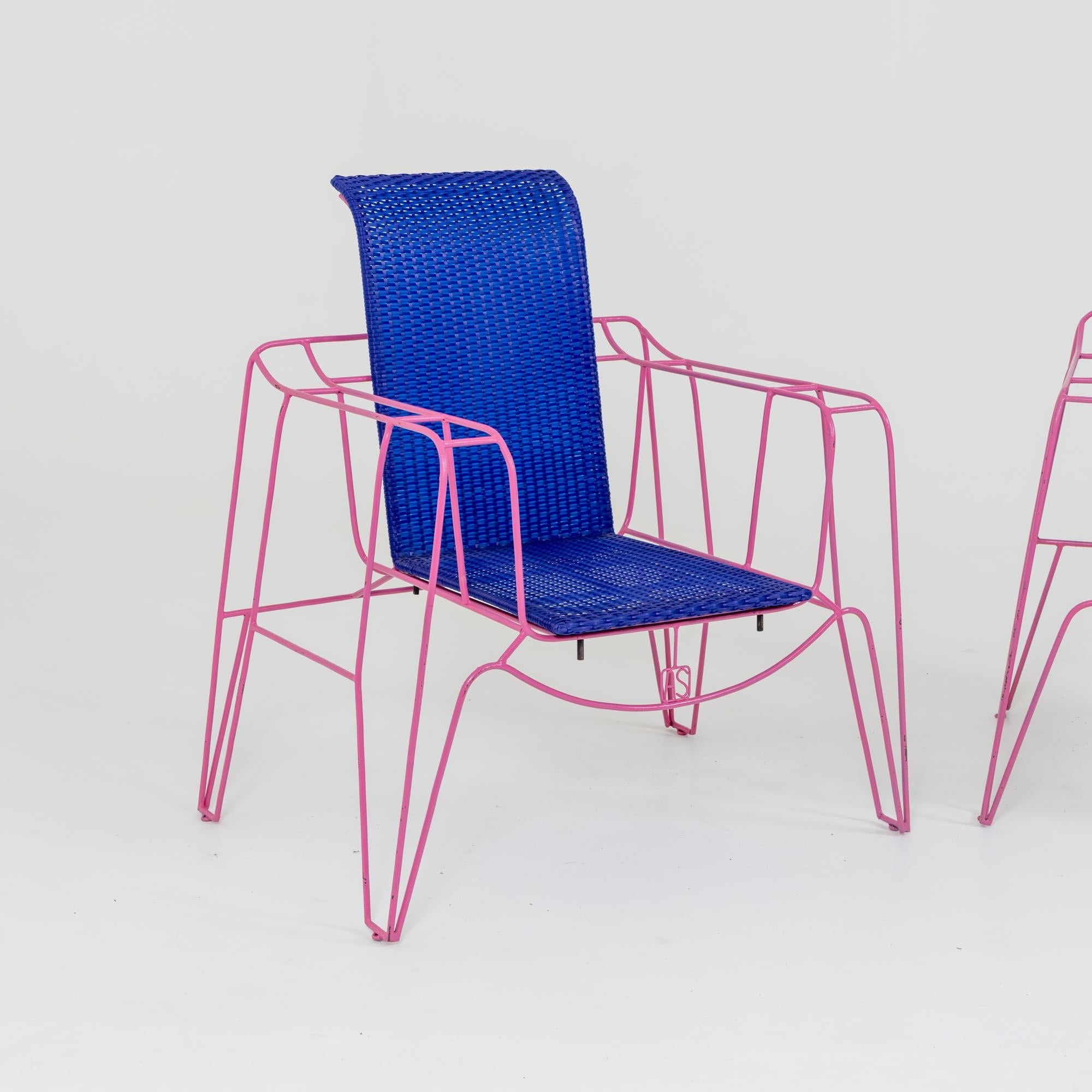 Contemporary Pair of Armchairs in Pink by Anacleto Spazzapan, Italy, 21st Century For Sale