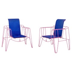 Pair of Armchairs in Pink by Anacleto Spazzapan, Italy, 21st Century