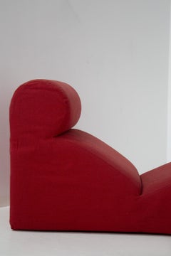 Pair of Armchairs in Red Fabric by Cini Boeri for Arflex