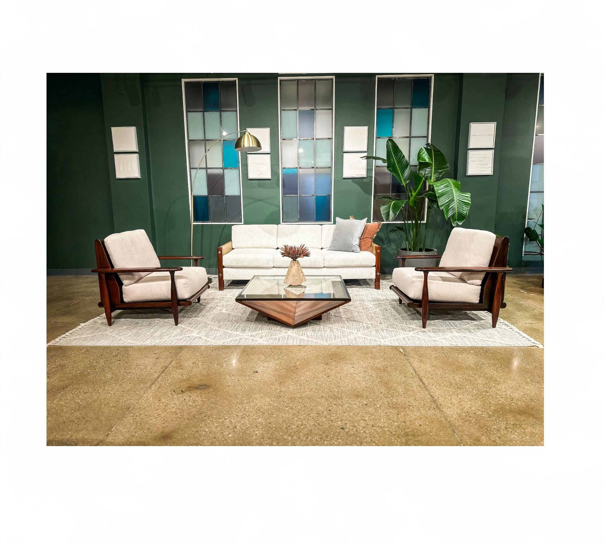 Paar Sessel aus Rosenholz und Boucle, Liceu De Artes, 1960er Jahre - Lot 218 im Angebot 2