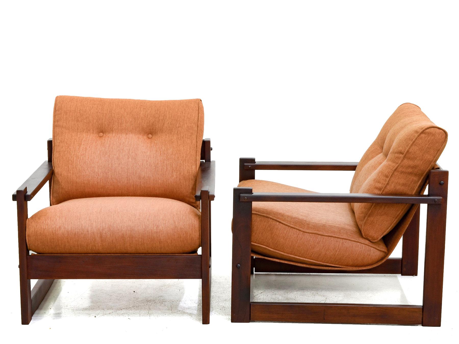 Pair of Armchairs in Rosewood, by Percival Lafer, Mid-Century Modern In Good Condition In Sao Paulo, SP