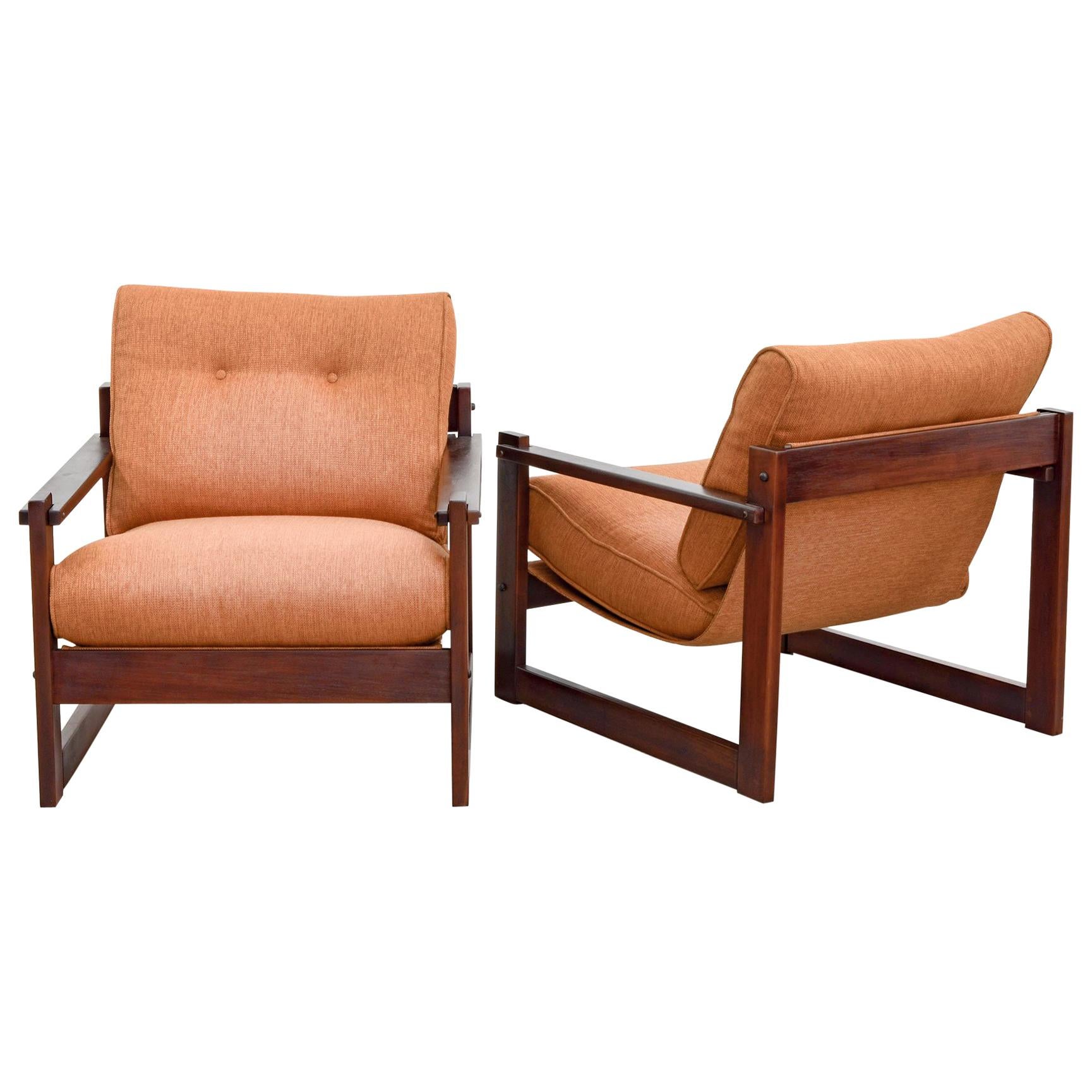 Pair of Armchairs in Rosewood, by Percival Lafer, Mid-Century Modern