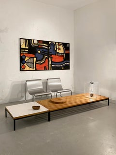 Pareja de sillones de acero inoxidable de Patrick Gingembre, Francia, 1970