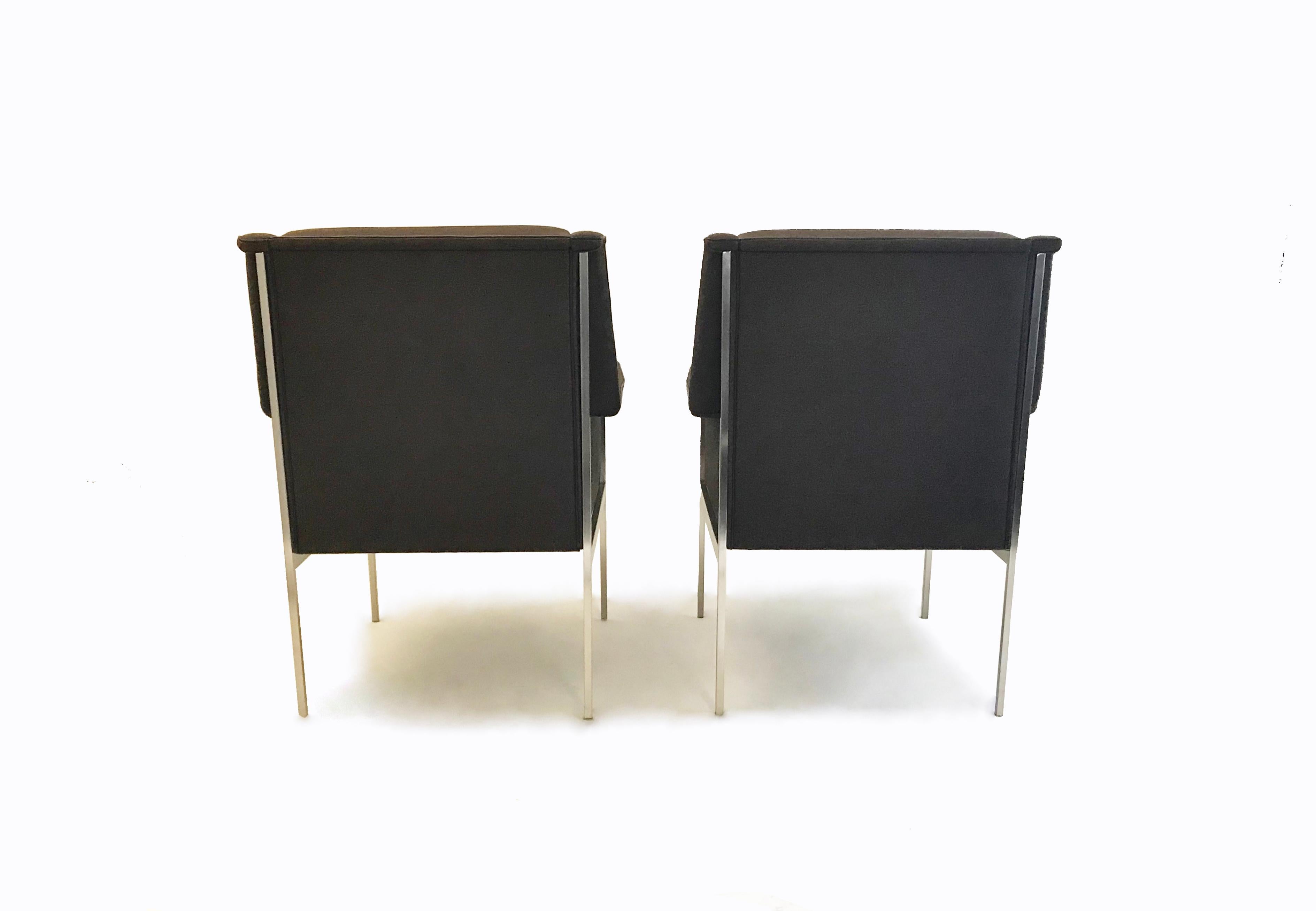 Mid-20th Century Pair of Armchairs in the Manner of Florence Knoll, C. 1960
