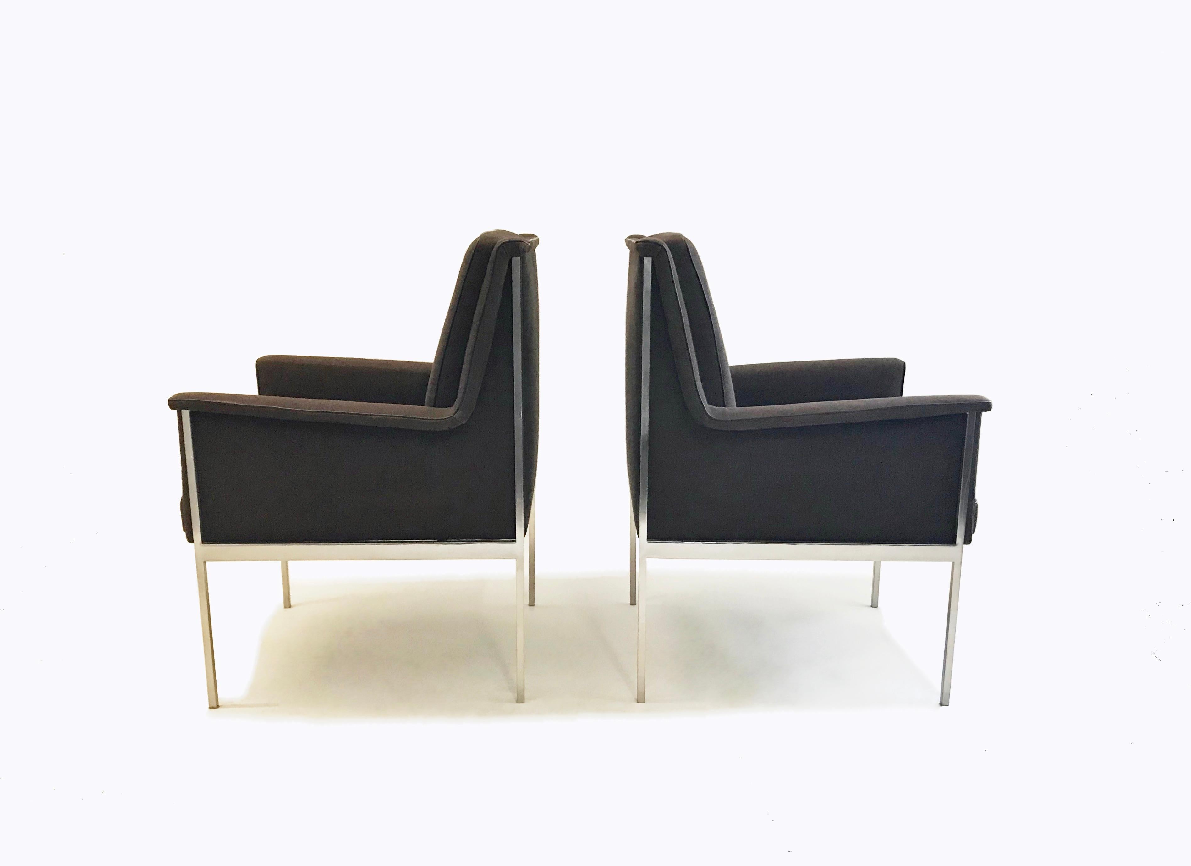 Pair of Armchairs in the Manner of Florence Knoll, C. 1960 1
