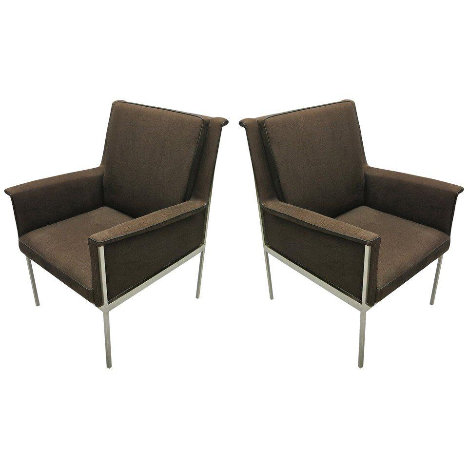 Pair of Armchairs in the manner of Florence Knoll, circa 1960