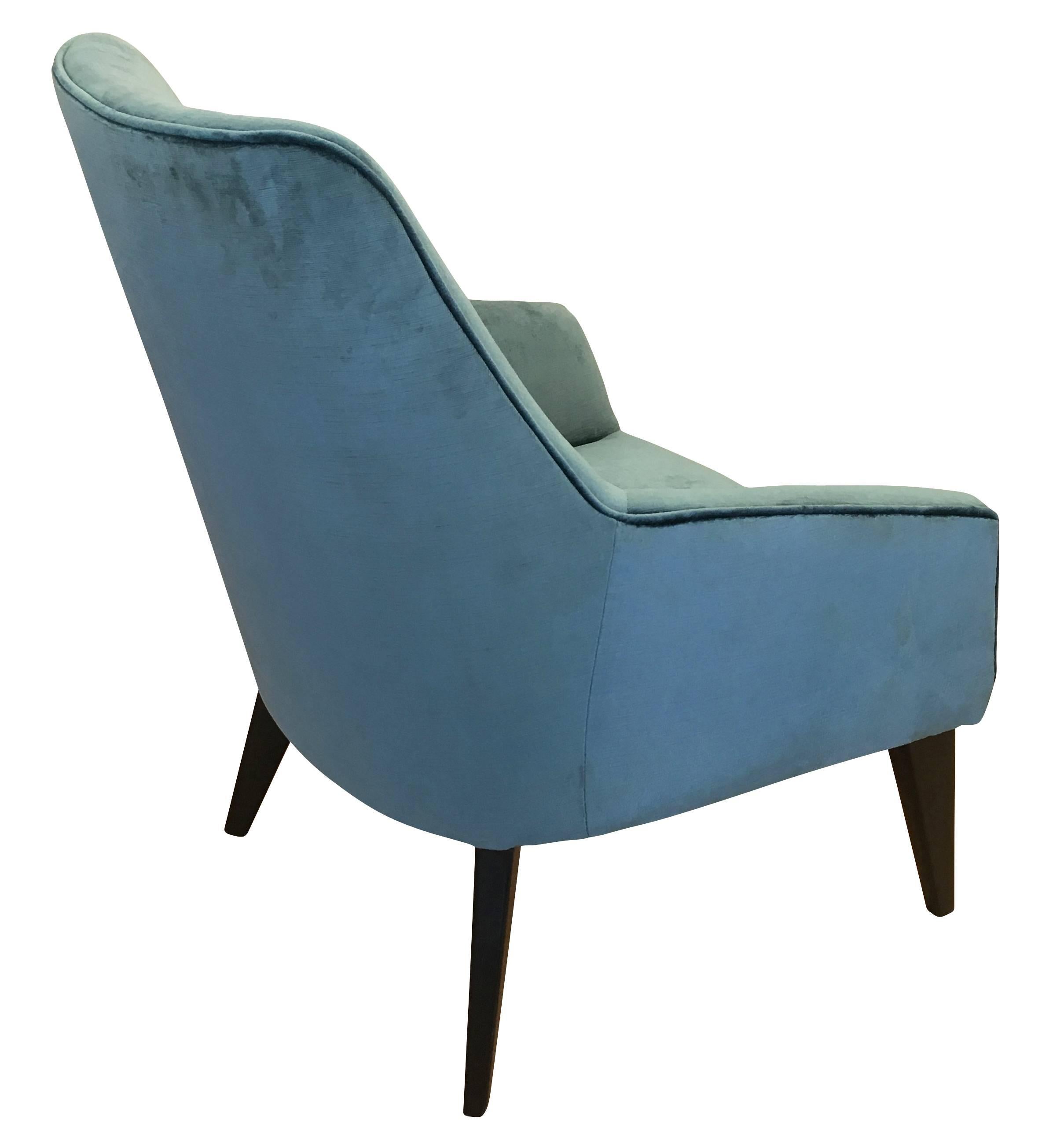 Mid-Century Modern Pair of Armchairs in the Manner of Gio Ponti