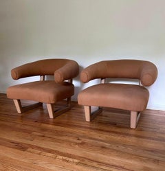 Pair of Armchairs by Peter Marino for the Getty Nyc French modernist organic