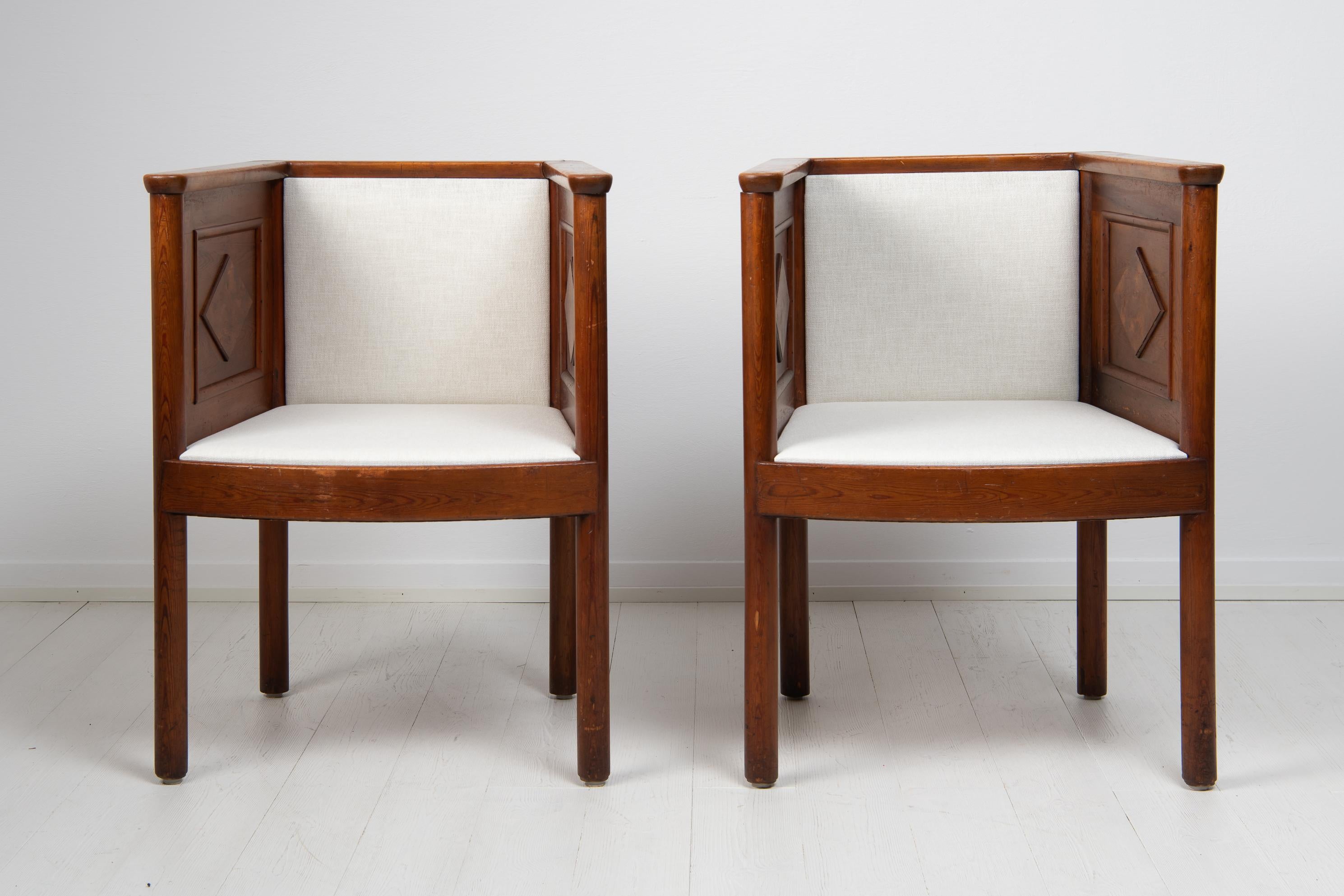 Swedish Pair of Armchairs in the Style of Axel Einar Hjorth