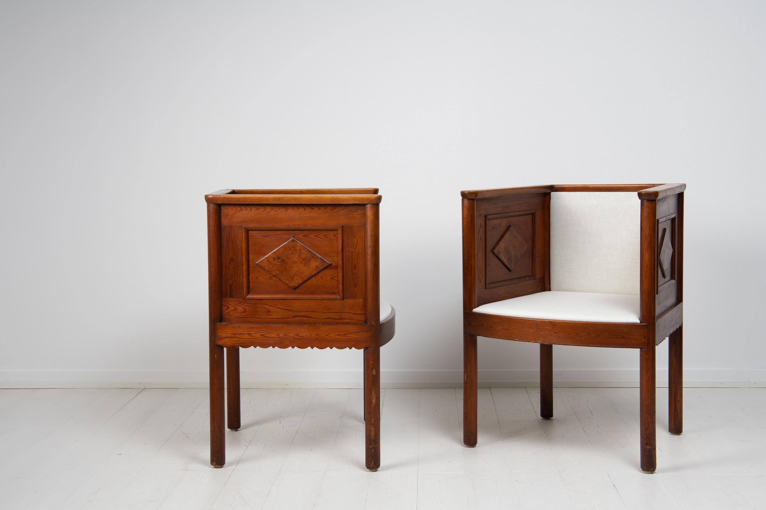 Pair of Armchairs in the Style of Axel Einar Hjorth In Good Condition In Kramfors, SE