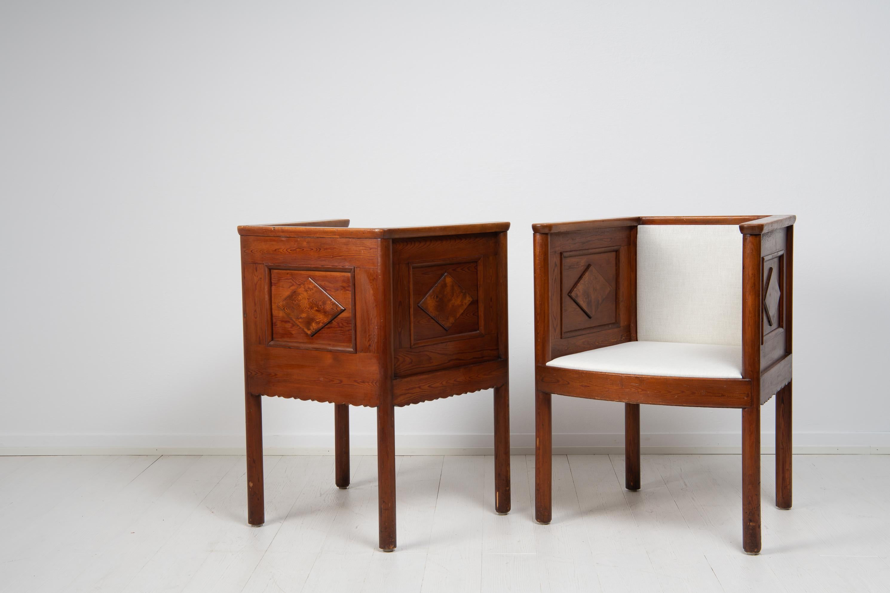20th Century Pair of Armchairs in the Style of Axel Einar Hjorth