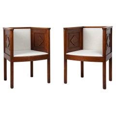 Antique Pair of Armchairs in the Style of Axel Einar Hjorth
