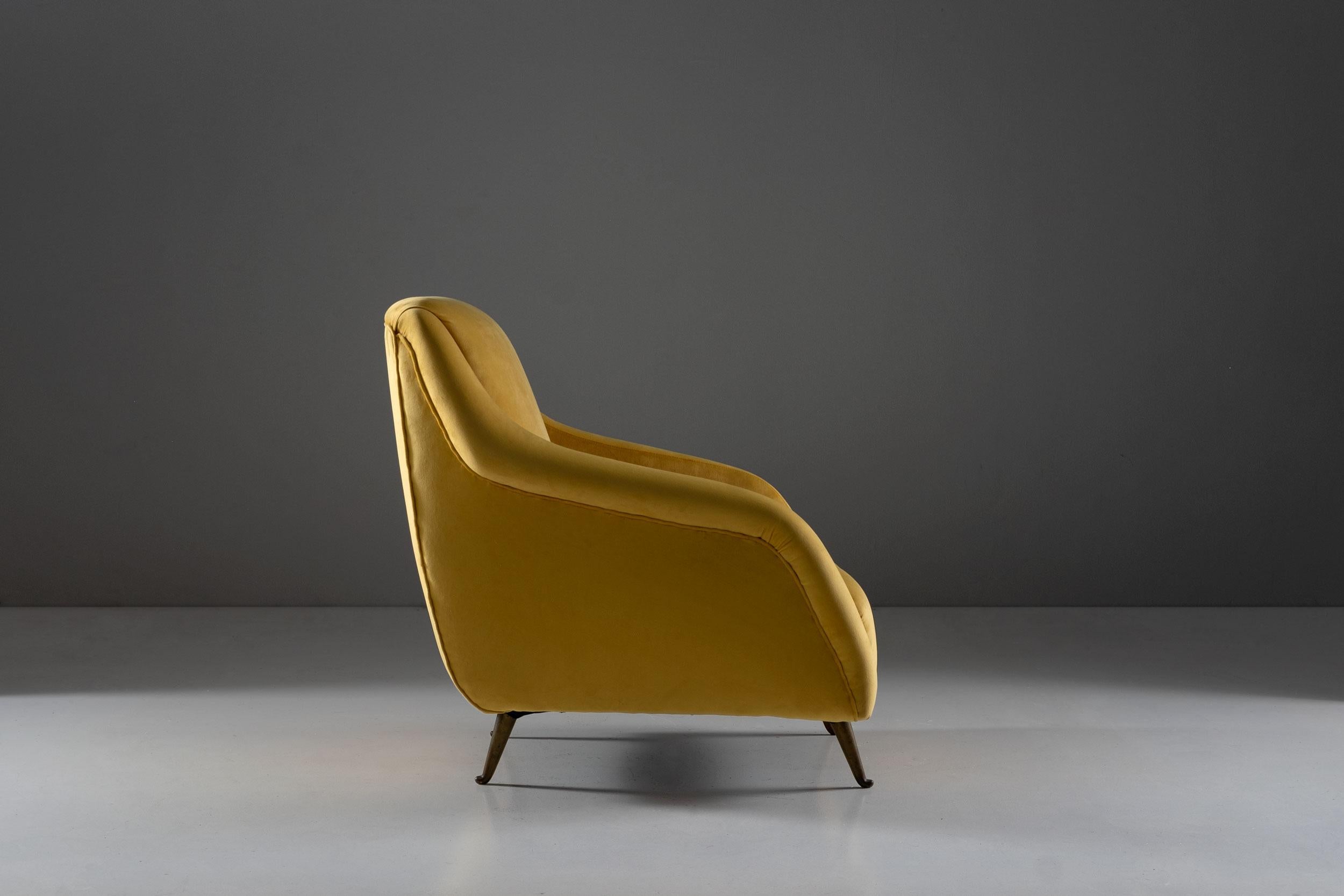 italien Paire de fauteuils dans le style de Carlo De Carli Italian Design, circa 1950 en vente