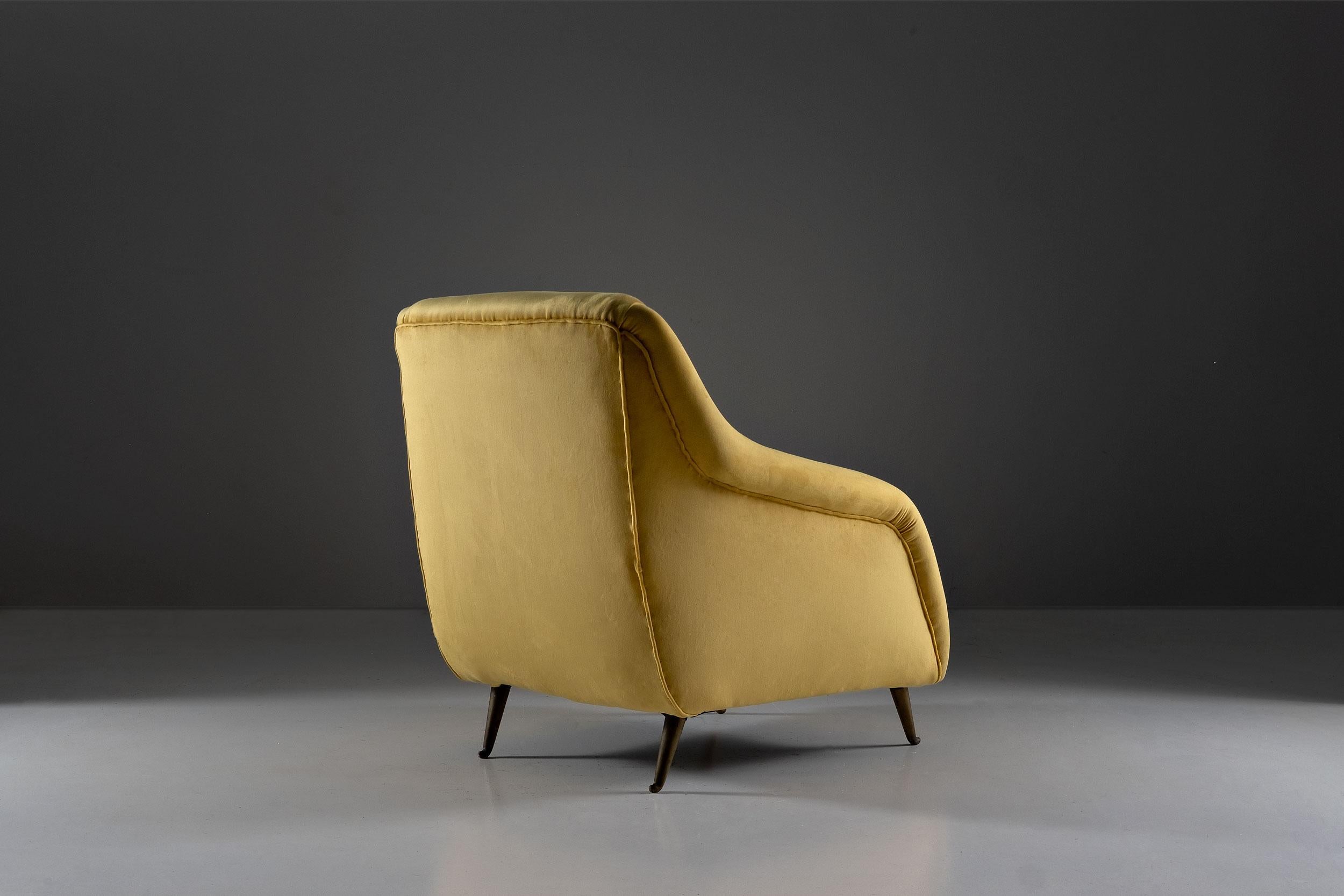 Paire de fauteuils dans le style de Carlo De Carli Italian Design, circa 1950 Bon état - En vente à Milan, IT