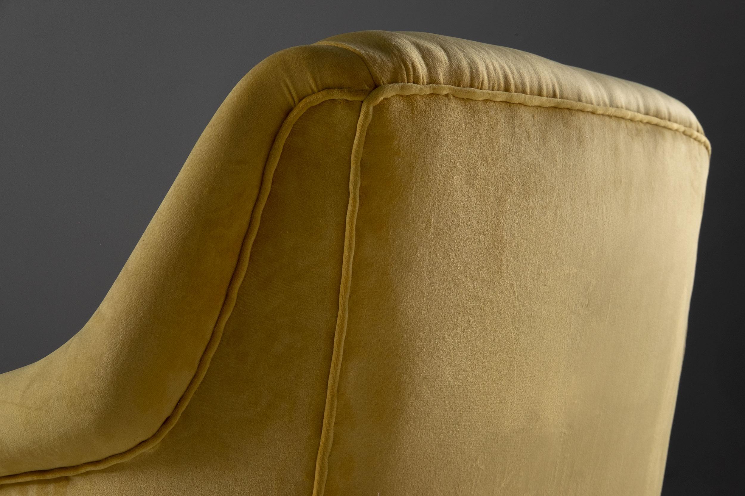 Tissu Paire de fauteuils dans le style de Carlo De Carli Italian Design, circa 1950 en vente