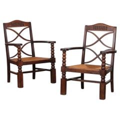 Pair of armchairs in the style of Charles Dudouyt, 1950