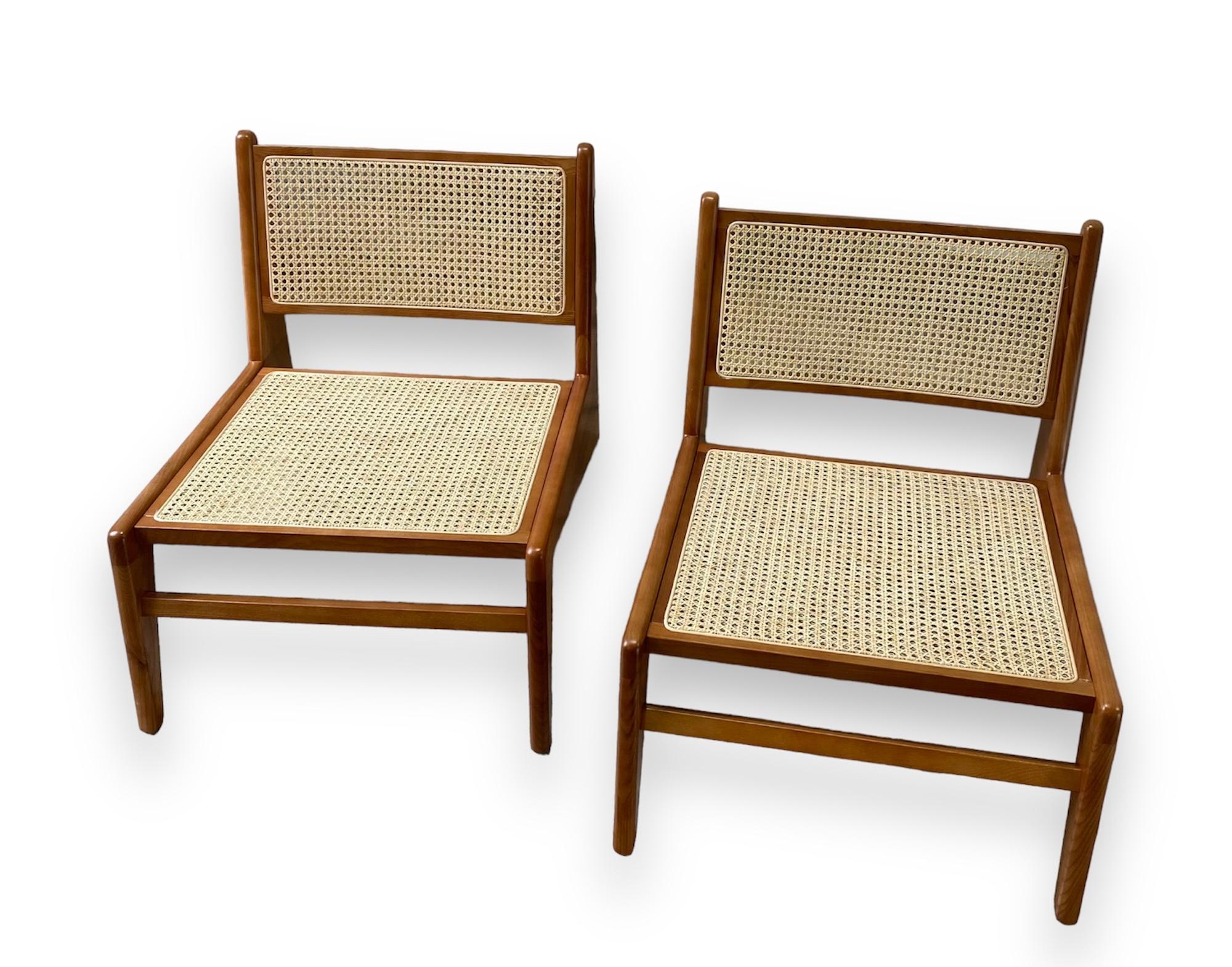Pair of Armchairs in the Style of P. Jeanneret Design, 1950 For Sale 7
