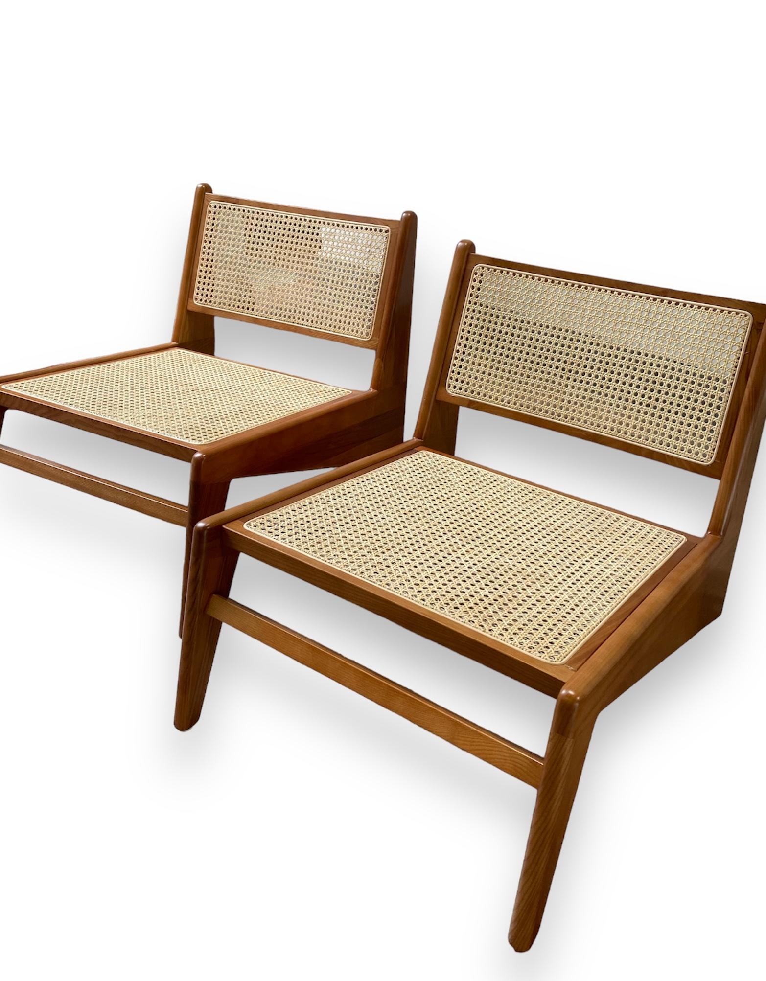 Pair of Armchairs in the Style of P. Jeanneret Design, 1950 For Sale 4