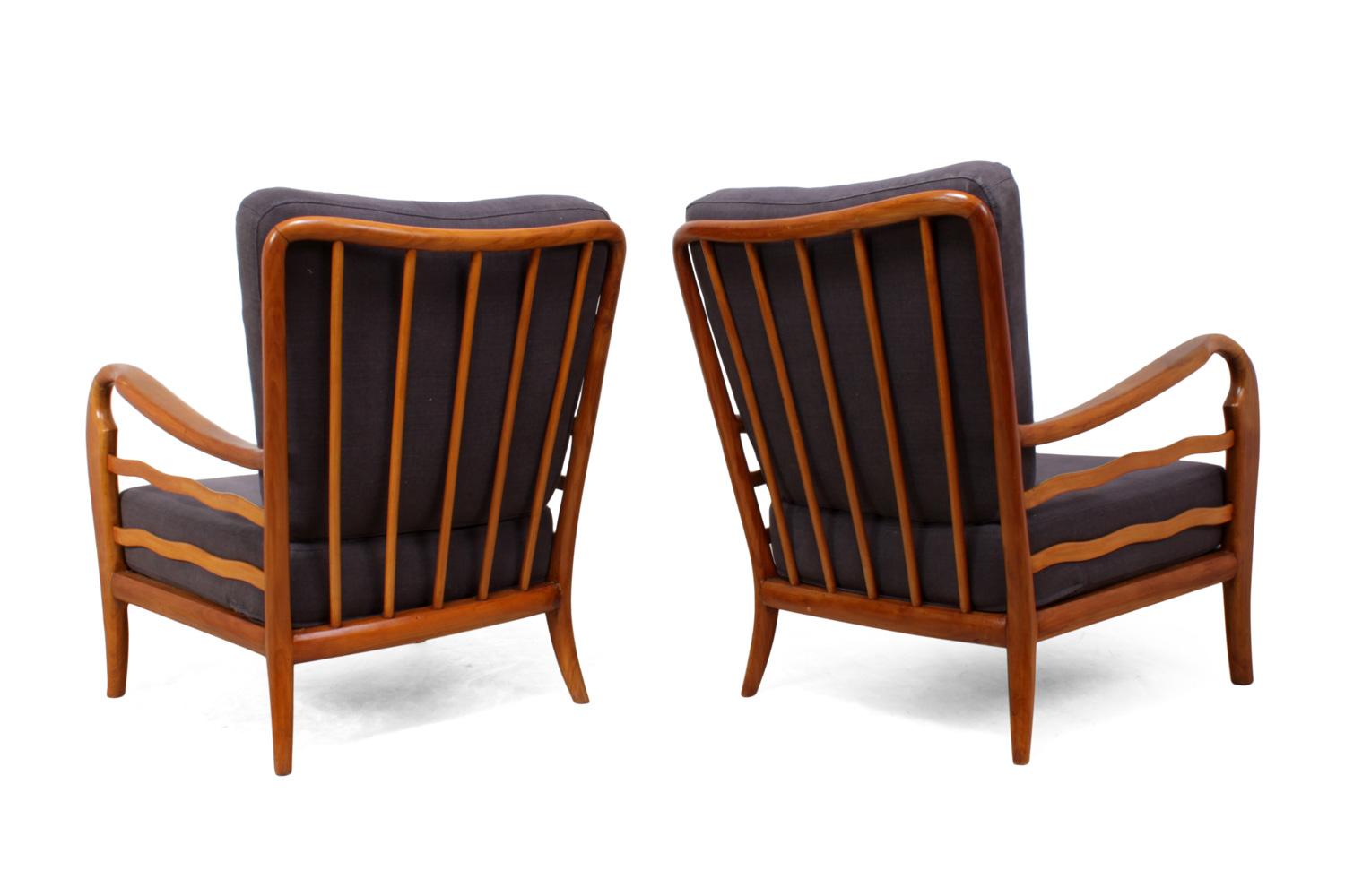 Pair of Armchairs in the Style of Paolo Buffa 1
