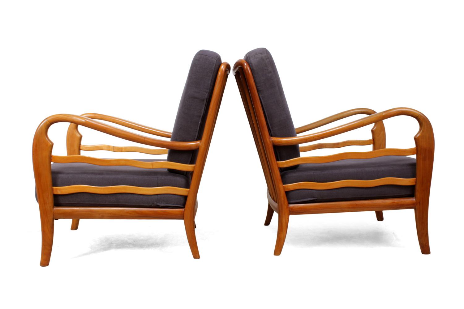 Pair of Armchairs in the Style of Paolo Buffa 2