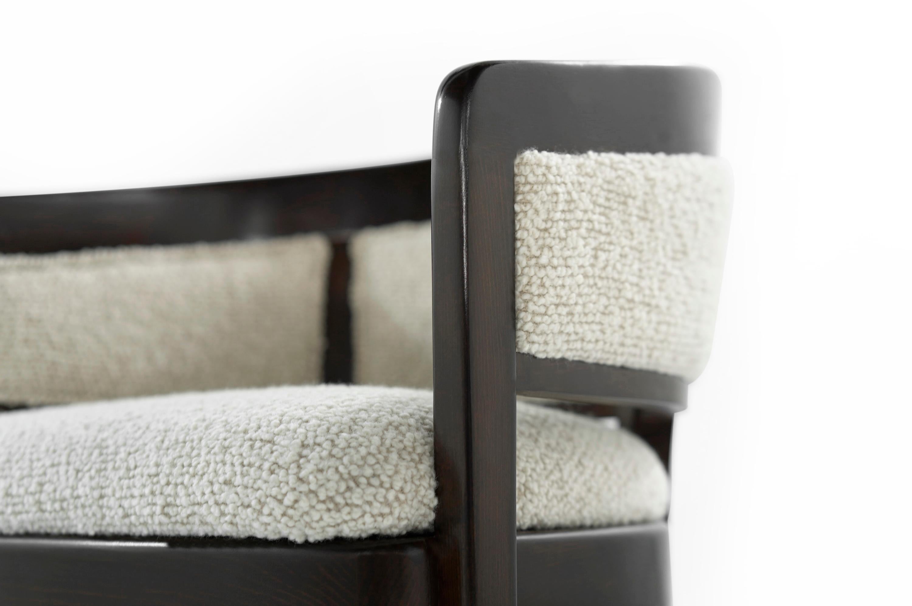 Pair of Armchairs in Wool Bouclé by Edward Wormley 3