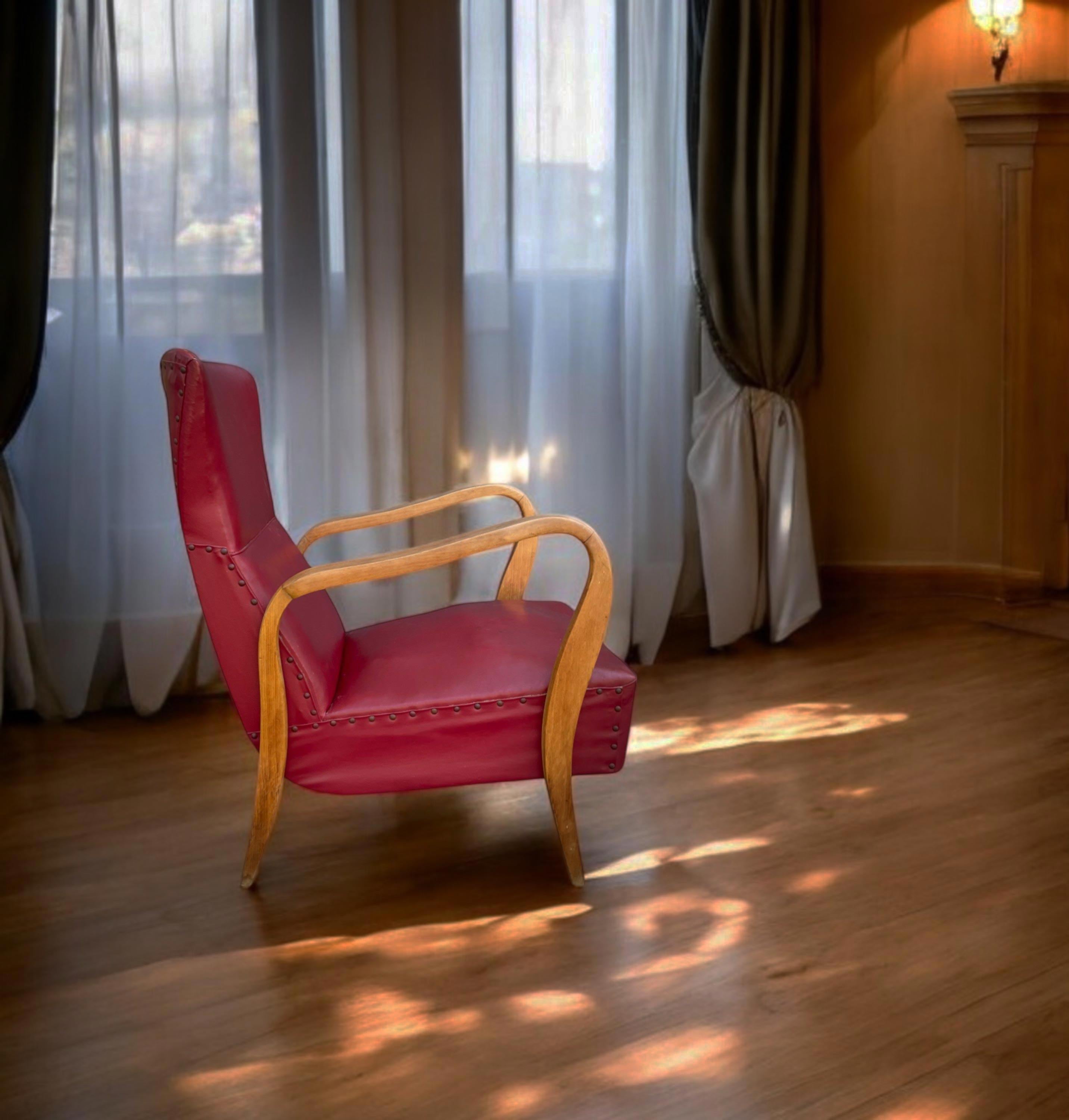 Paire de fauteuils - Design italien - années 1950 en vente 6