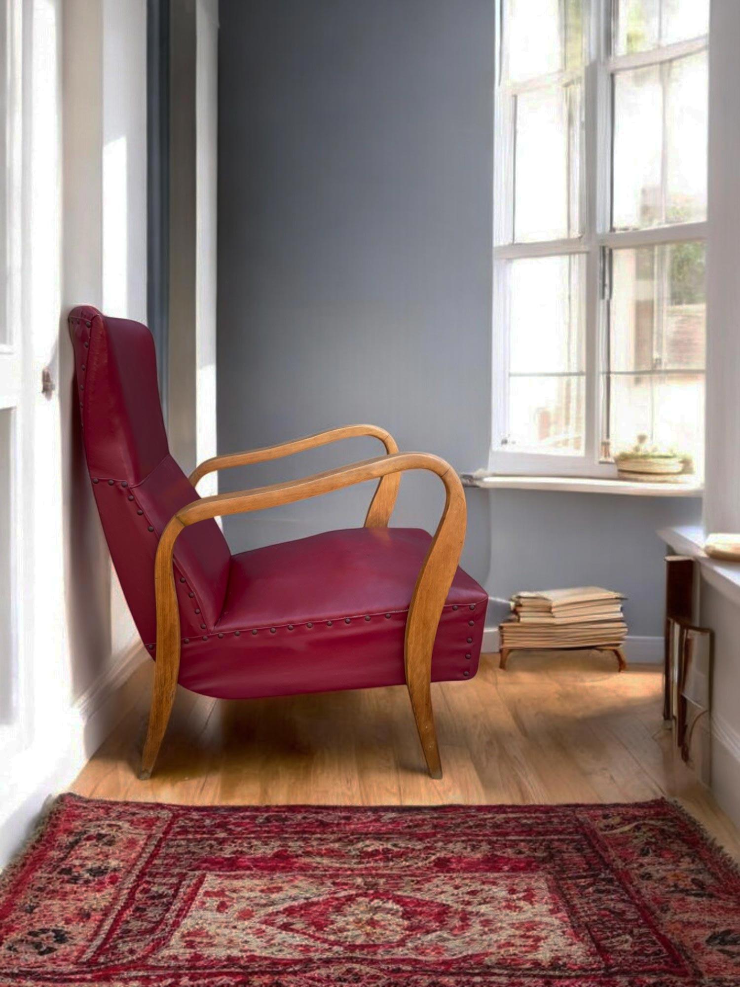 Paire de fauteuils - Design italien - années 1950 en vente 8