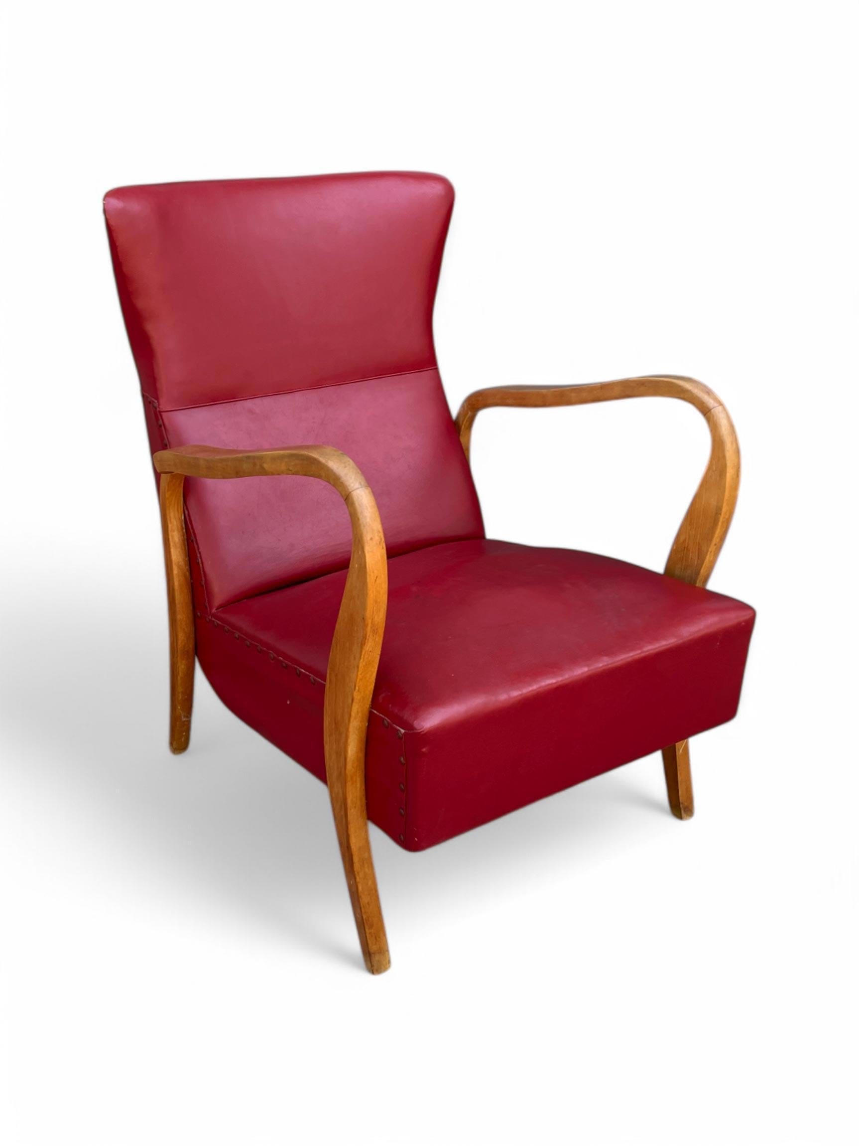 Paire de fauteuils - Design italien - années 1950 en vente 9