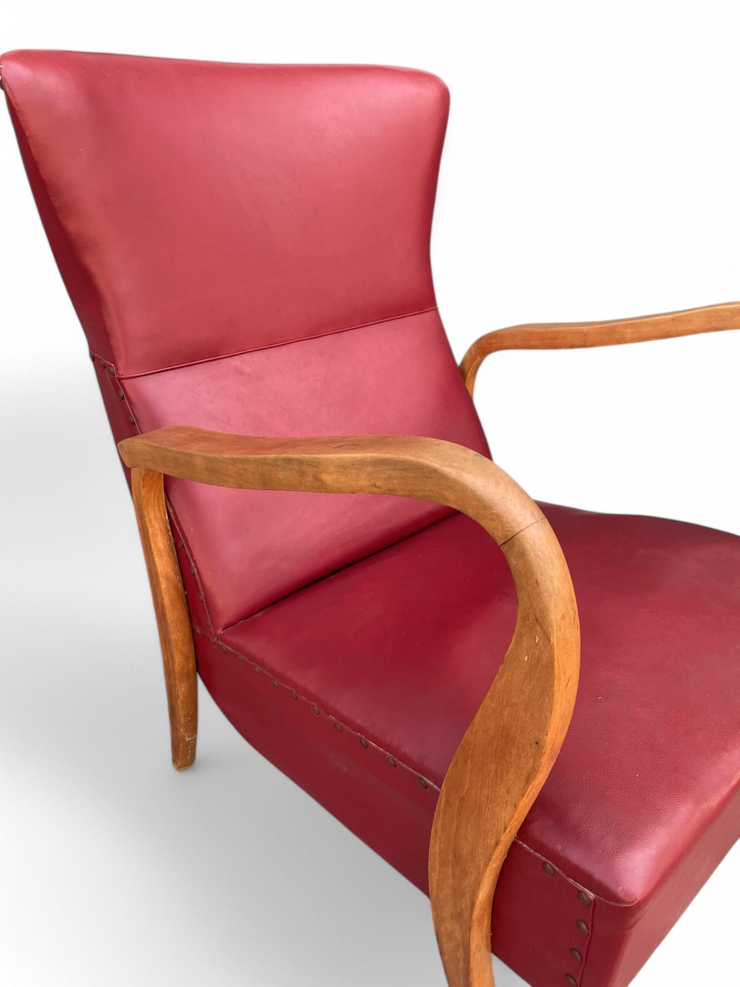 Paire de fauteuils - Design italien - années 1950 en vente 11