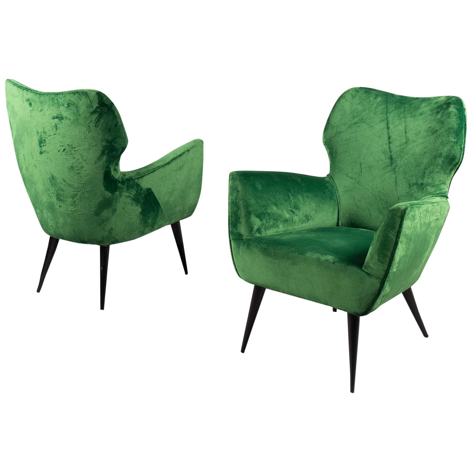 Pair of Armchairs, Italy, 1960s