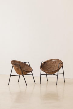 Pair of Armchairs, Jute and Iron, Unknown