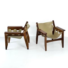 Ein Paar Sessel Kilin des brasilianischen Designers Sergio Rodrigues aus Palisanderholz, Caviuna