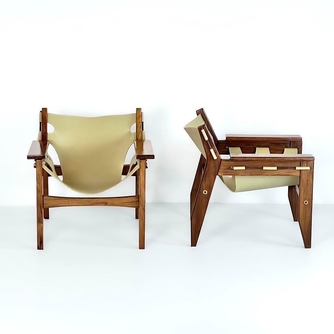 Pair of Armchairs Kilin by Brazilian Designer Sergio Rodrigues Rosewood Caviuna 2