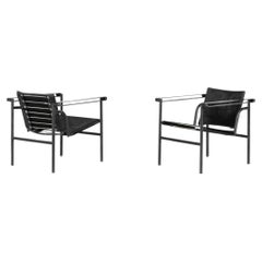 Pair of Armchairs "LC1" by Le Corbusier for Cassina, Italy 1929s.