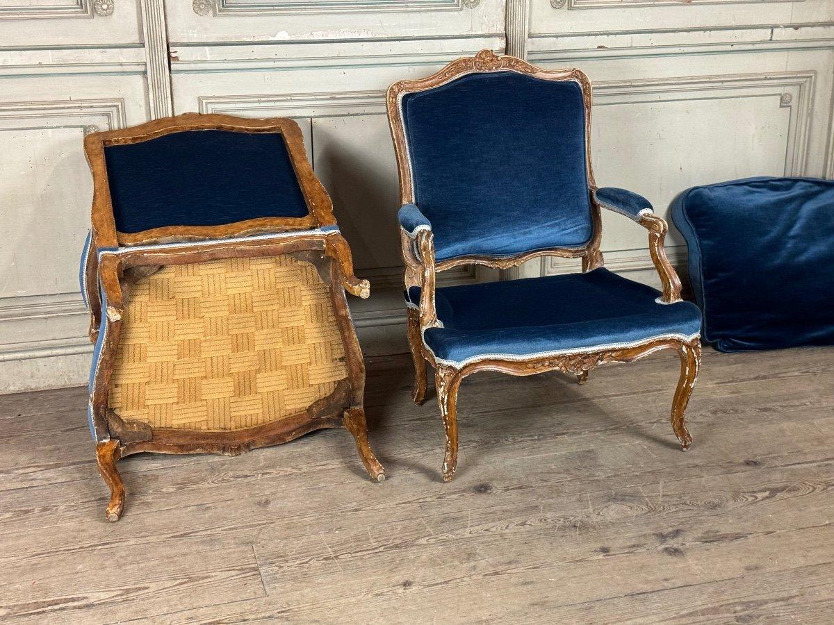 Pair Of Armchairs Louis XV, 18th Century For Sale 2