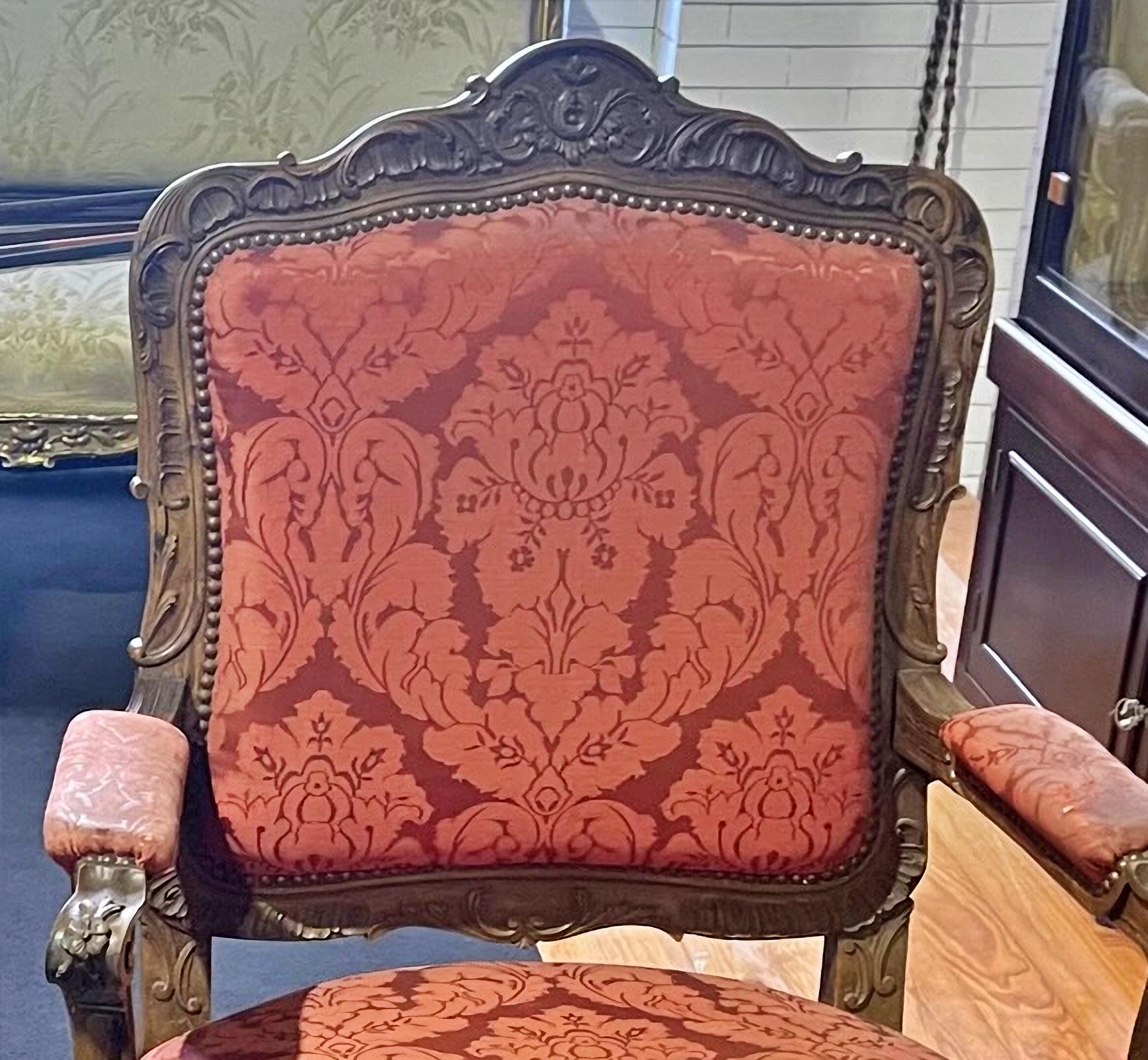 Renaissance Paire de fauteuils style Louis XV 19ème siècle en vente