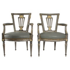 Pair of Armchairs Louis XVI Style from the 19th Century, Antiquity