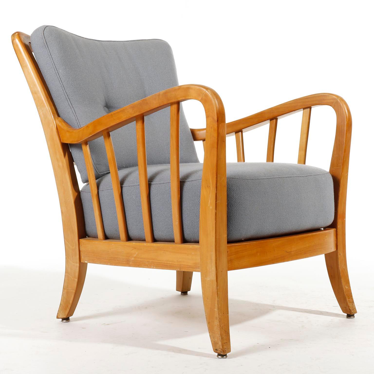 Pair of Armchairs Lounge Chairs Wood, Attributed to Josef Frank, Thonet, 1940 3