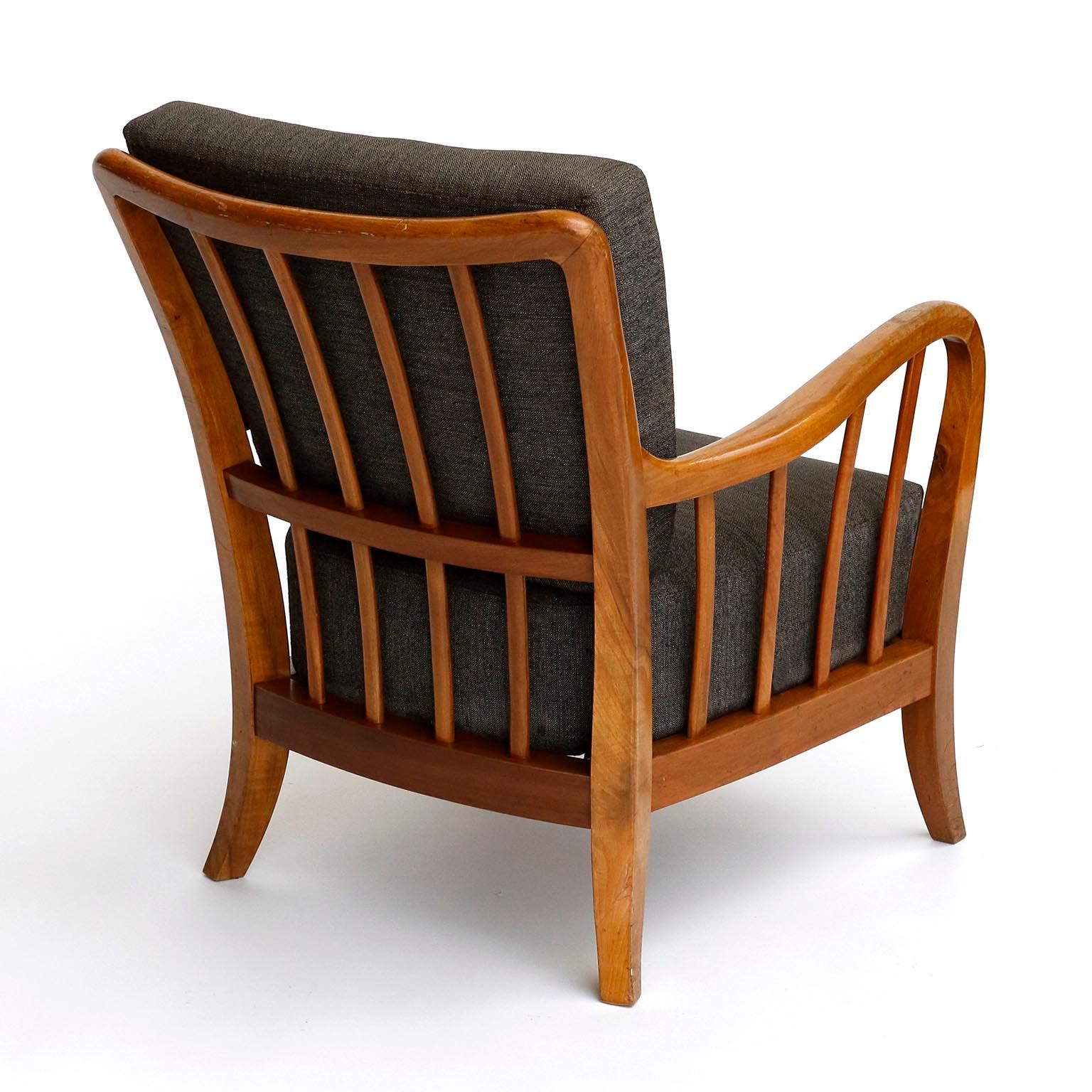 Austrian Pair of Armchairs Lounge Chairs Wood, Attributed to Josef Frank, Thonet, 1940