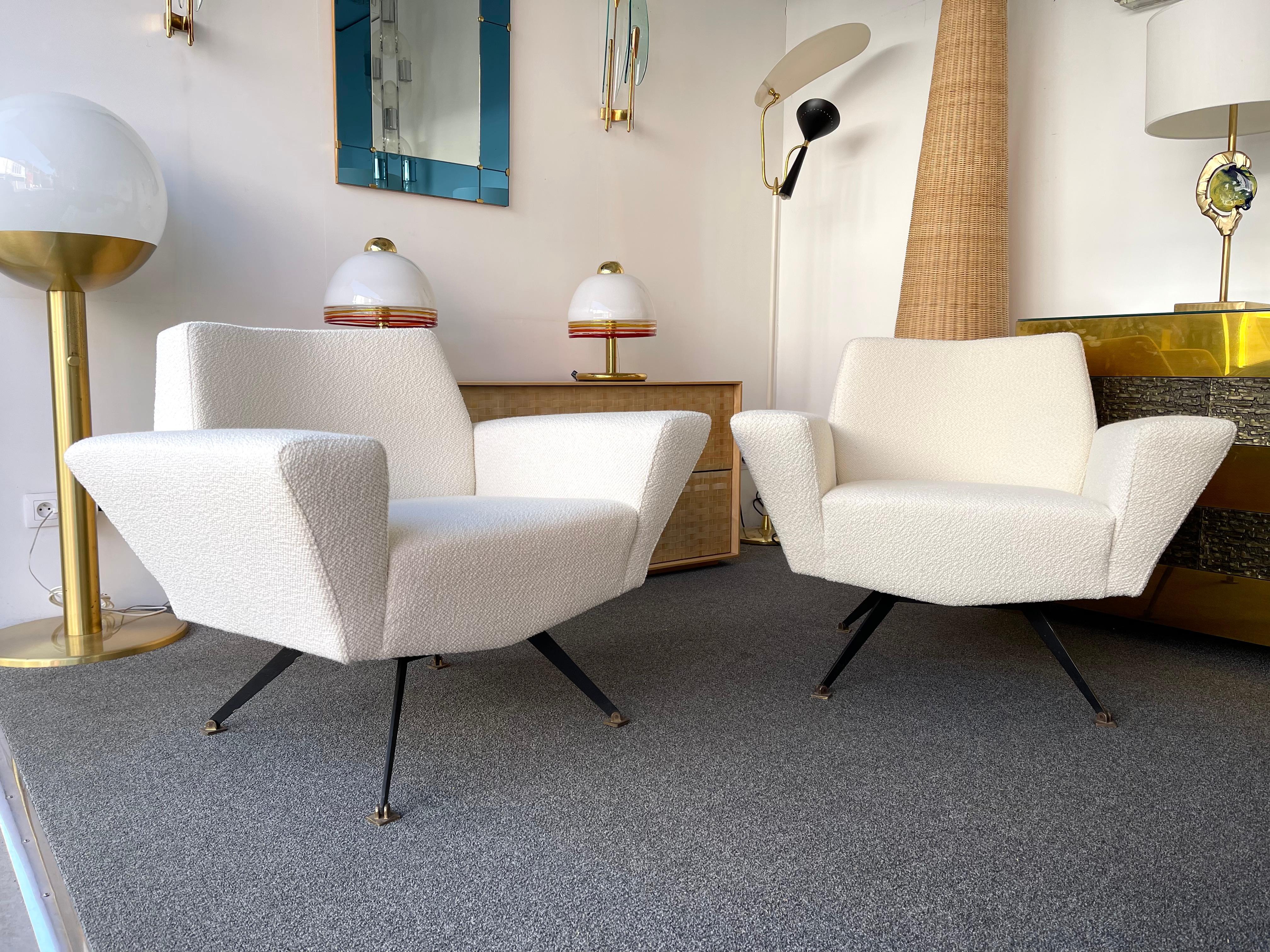 Pair of Armchairs M538 by Studio APA for Lenzi, Italy, 1960s 3