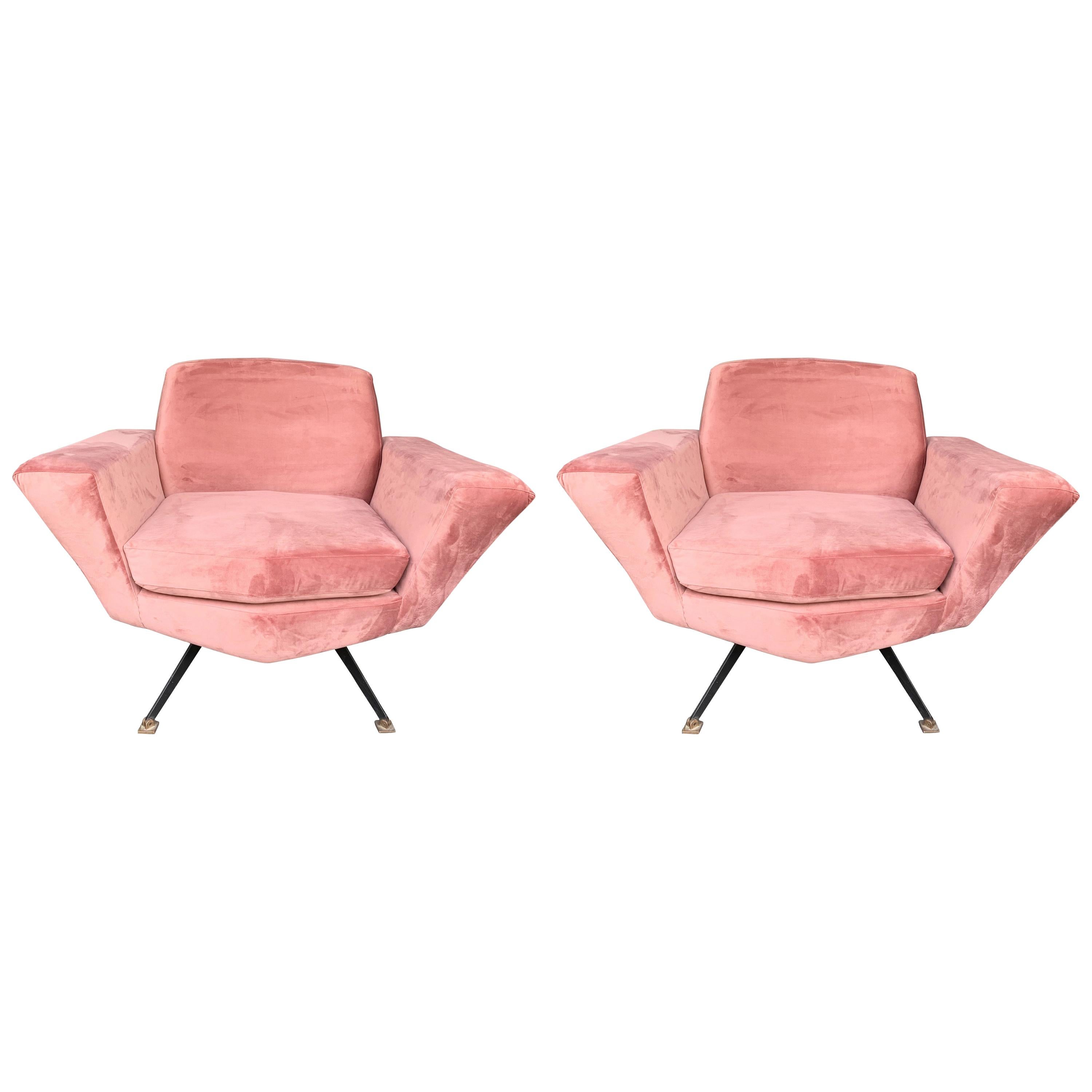 Pair of Armchairs M538 by Studio APA for Lenzi, Italy, 1960s