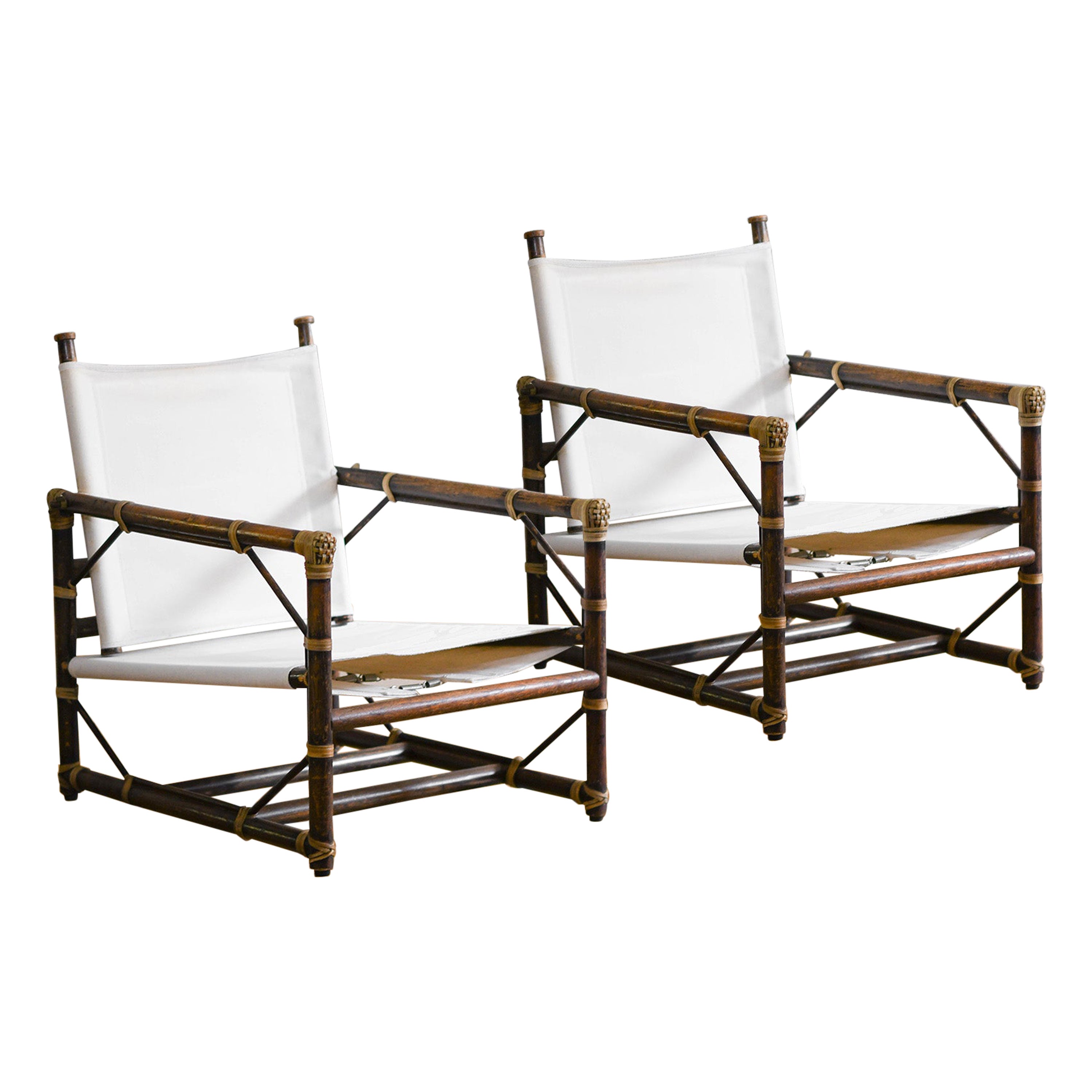 Paire de fauteuils McGuire San Francisco 1970